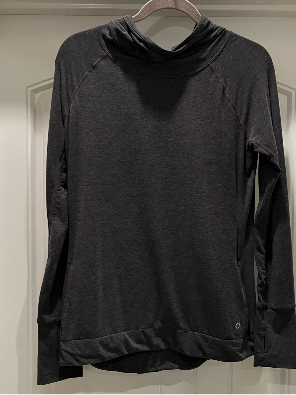 Gap Breathe Dark Heather Grey Long Sleeve Soft Shirt with Hood